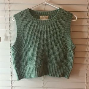 Cropped sweater vest